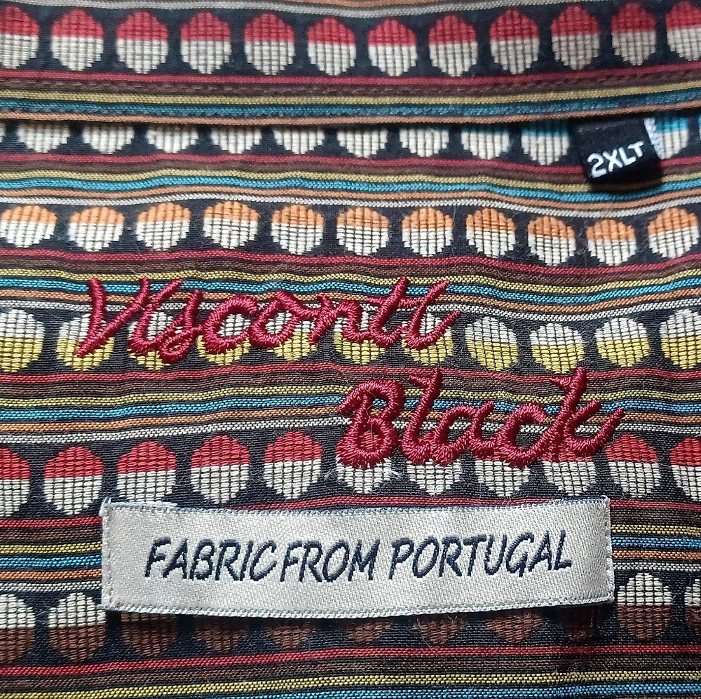 2xlt Visconti Black multicolored Button down